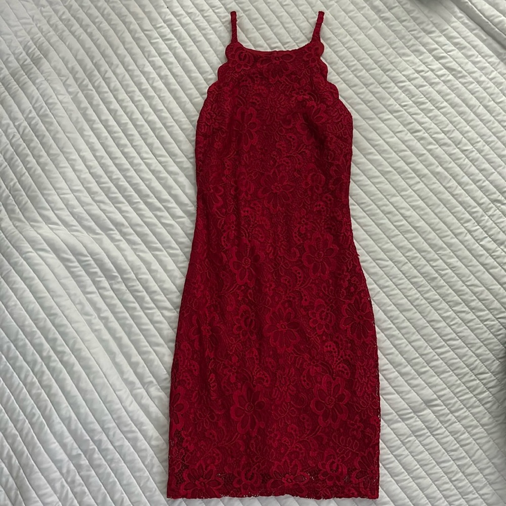 RED BODYCON DRESS SZ 3